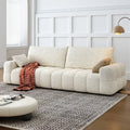 Boneless 102.4" W Modern Upholstered Sofa with Two Pillows Included