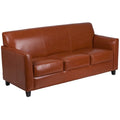 Statice Diplomat Series LeatherSoft Sofa with Clean Line Stitched Frame